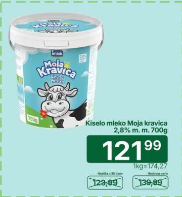 Kiselo mleko Moja kravica 2,8% m.m. 700g