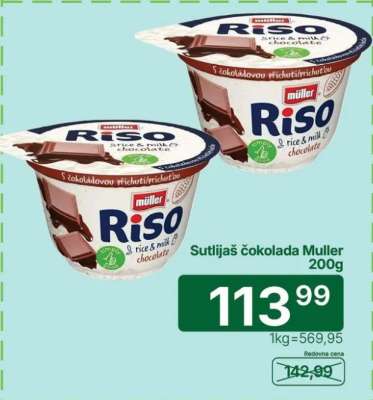 Sutlijaš čokolada Muller 200g