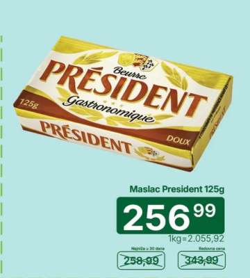 Maslac President 125g