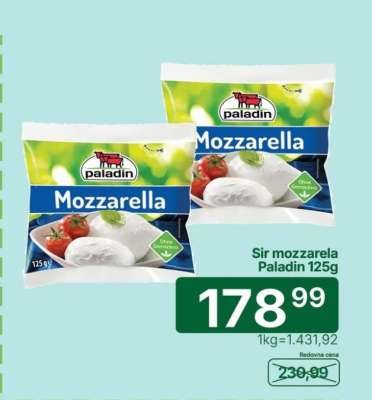 Sir mozzarela Paladin 125g