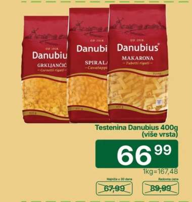 Testenina Danubius 400g