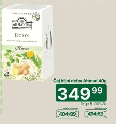 Čaj biljni detox Ahmad 40g