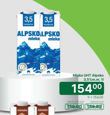 Mleko UHT Alpsko