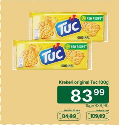 Krekeri original Tuc 100g