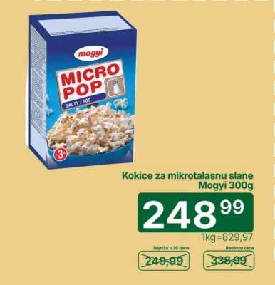 Kokice za mikrotalasnu slane Mogyi 300g