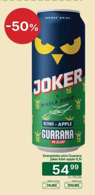 Energetsko piće Guarana joker kiwi-apple 0,5l