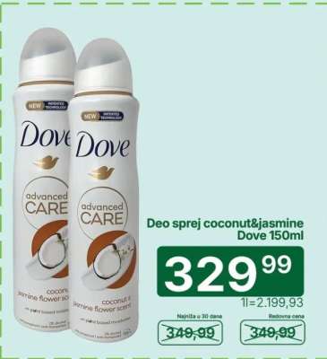 Deo sprej coconut&jasmine Dove 150ml