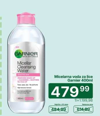 Micelarna voda za lice Garnier 400ml