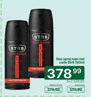 Deo sprej men red code STR8 150ml