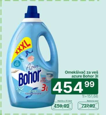 Omekšivač za veš azure Bohor 3l