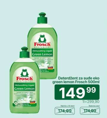 Deterdžent za sude eko green lemon Frosch 500ml