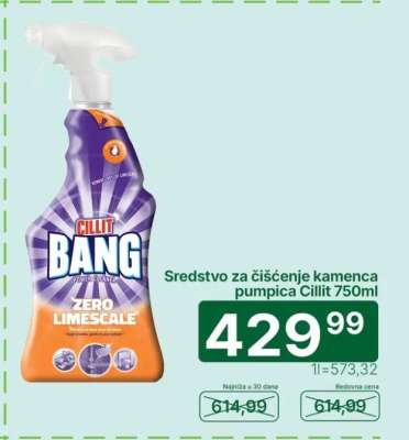 Sredstvo za čišćenje kamenca pumpica Cillit 750ml
