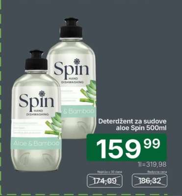 Deterdžent za sudove aloe Spin 500ml