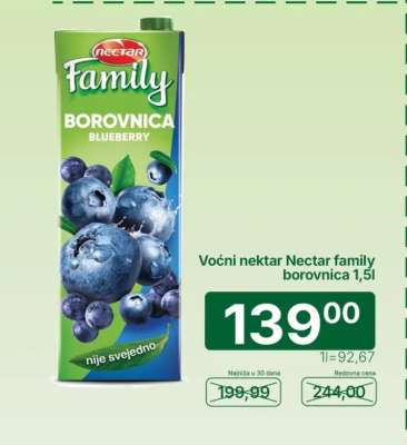 Voćni nektar Nectar Family Borovnica 1,5l