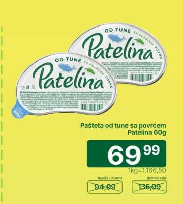 Pašteta od tune sa povrćem Patelina 60g