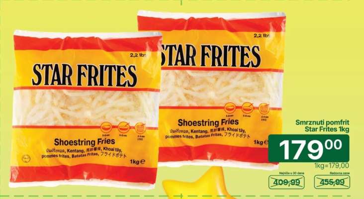 Smrznuti pomfrit Star Frites 1kg