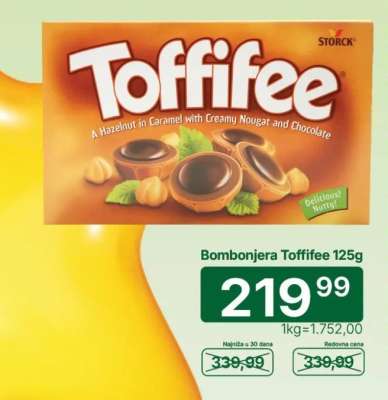 Bombonjera Toffifee 125g