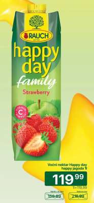 Voćni nektar Happy day happy jagoda 1l