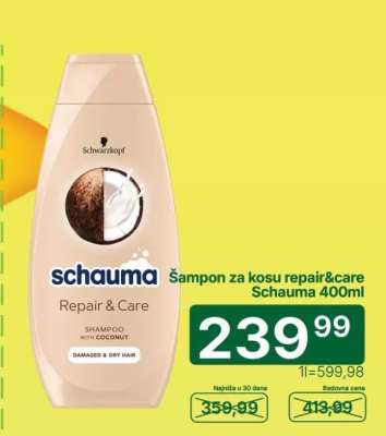 Šampon za kosu repair&care Schauma 400ml