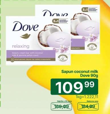 Sapun Coconut milk Dove, 90g