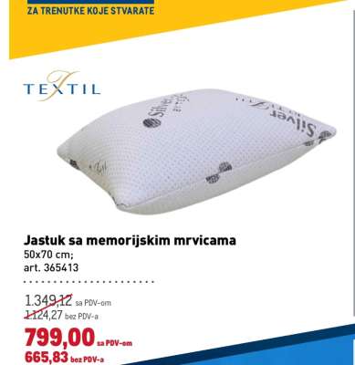 Jastuk sa memorijskim mrvicama