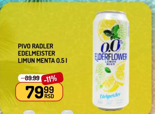 Pivo Radler Edelmeister Limun Menta 0.5 l