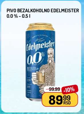 Pivo bezalkoholno Edelmeister 0.0% - 0.5 l