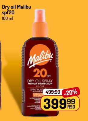 Dry oil Malibu SPF 20
