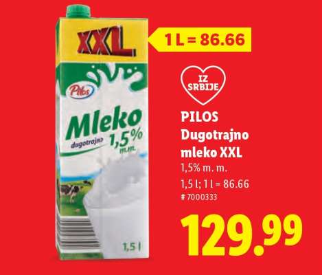 Pilos Dugotrajno mleko XXL