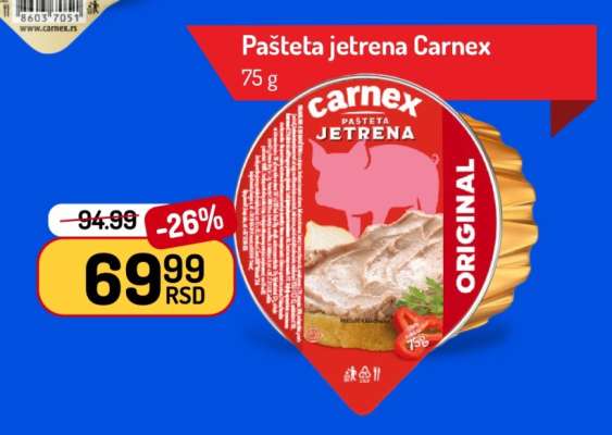 Pašteta jetrena Carnex