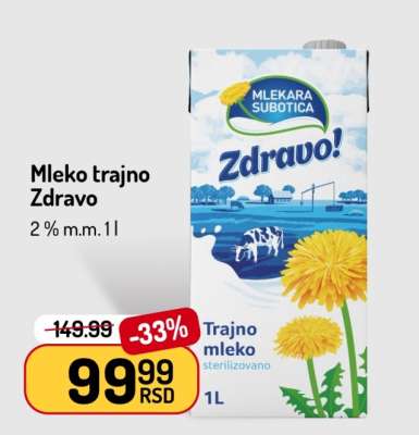 Mleko trajno Zdravo