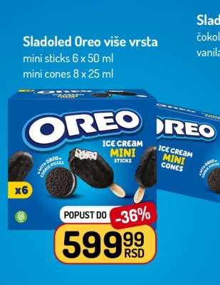 Sladoled Oreo više vrsta