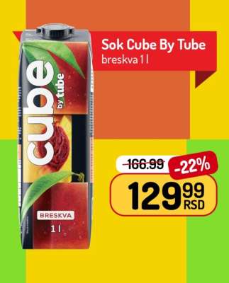 Sok Cube by Tube Breskva, 1l