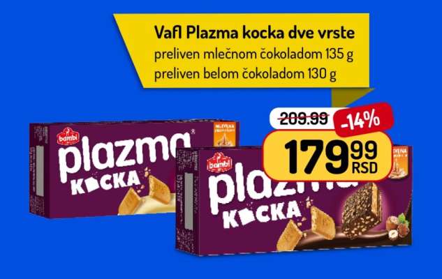 Vafl Plazma kocka dve vrste