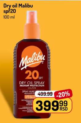 Dry oil Malibu spf20