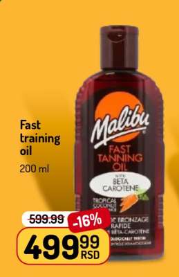 Fast tanning oil