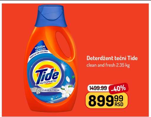Deterdžent tečni Tide