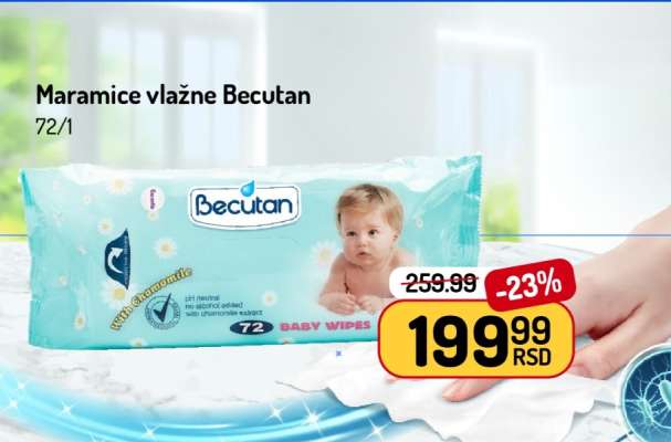 Maramice vlažne Becutan