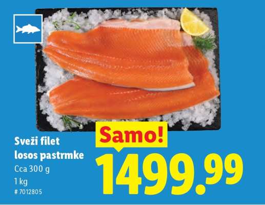 Sveži filet losos pastrmke