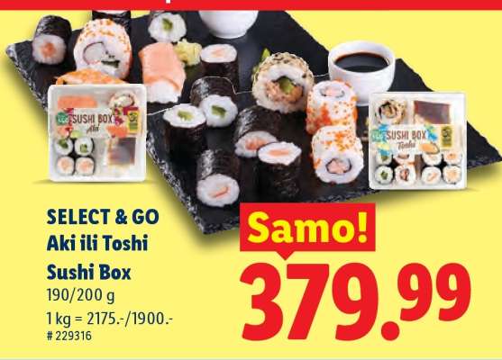 Select & Go Aki ili Toshi Sushi Box