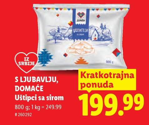 S ljubavlju, domaće Uštipci sa sirom