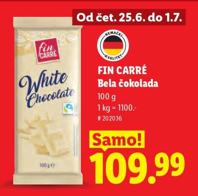 Fin Carré Bela čokolada