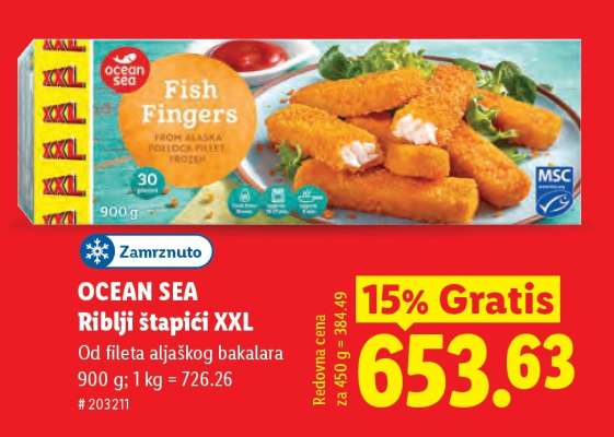 Ocean Sea Riblji štapići XXL