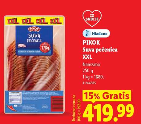 Pikok Suva pečenica XXL