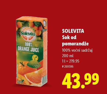 Solevita Sok od pomorandže