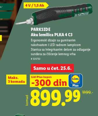 PARKSIDE Aku lemilica PLKA 4 C3