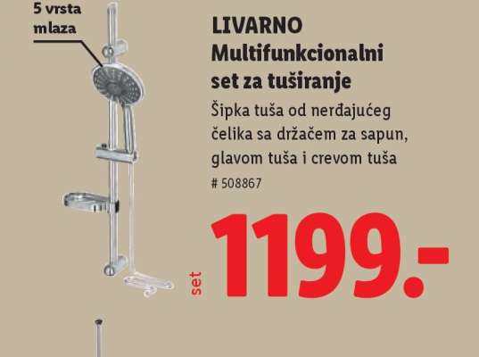 LIVARNO Multifunkcionalni set za tuširanje