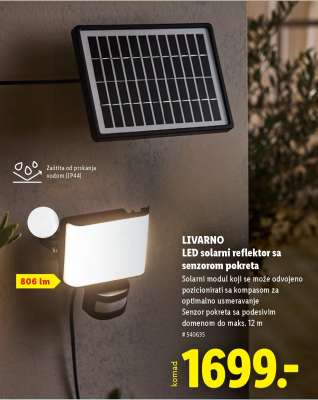 LIVARNO LED solarni reflektor sa senzorom pokreta