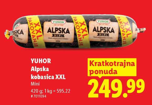YUHOR Alpska kobasica XXL Mini
