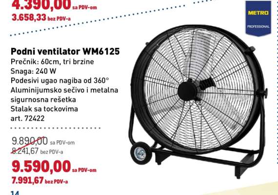 Podni ventilator WM6125